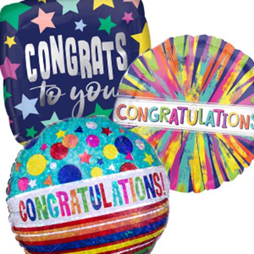 Congratulations 3 Balloon Bouquet