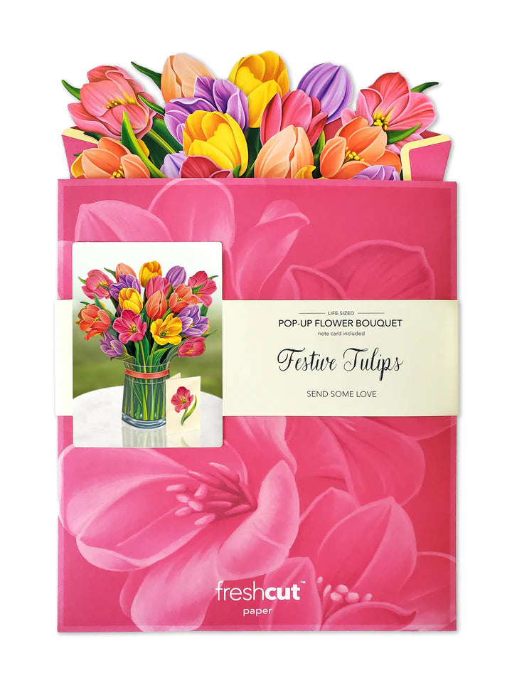 Pop Up Paper Festive Tulip Bouquet