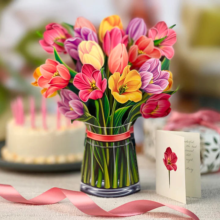 Pop Up Paper Festive Tulip Bouquet