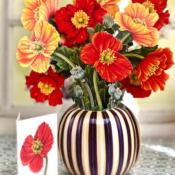 Pop Up Paper French Poppies Bouquet