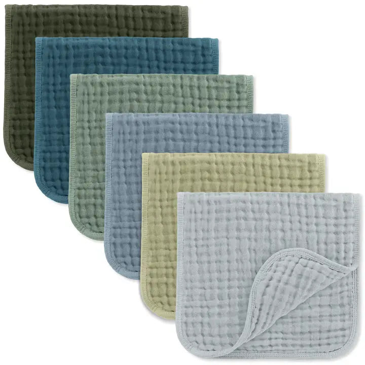 Muslin Baby Burp Cloths 6-Pack