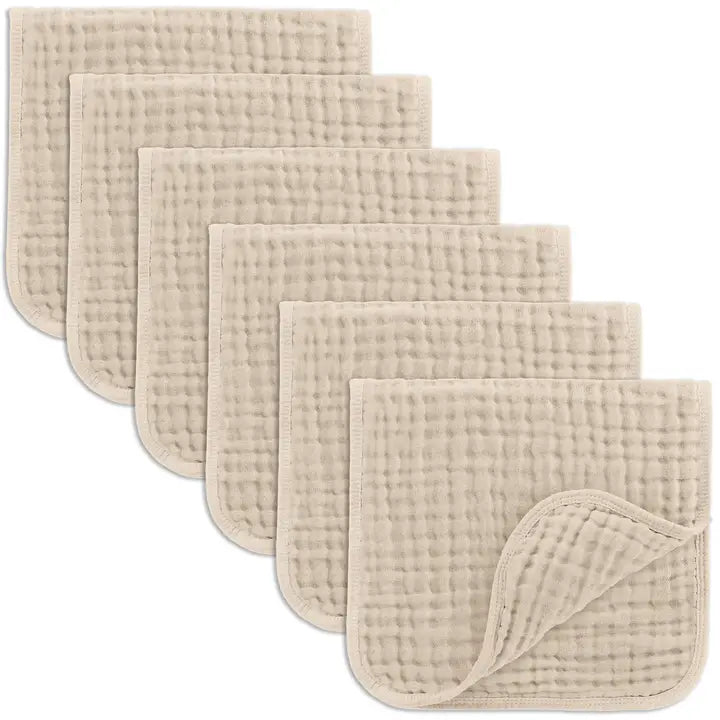 Muslin Baby Burp Cloths 6-Pack