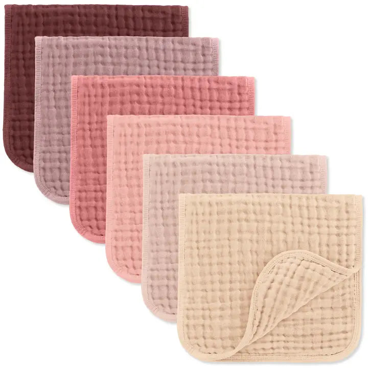 Muslin Baby Burp Cloths 6-Pack