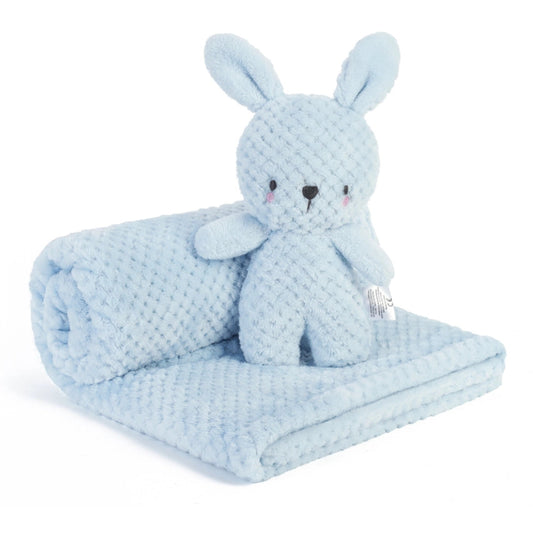 Plush Bunny & Blanket 2 Piece Set (Assorted Colors)