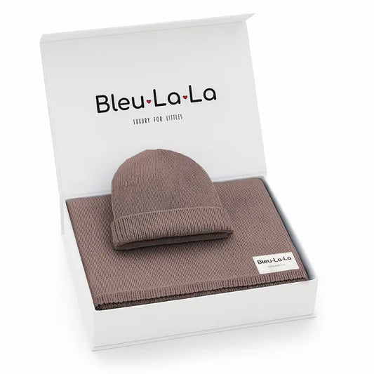 Luxe Organic Cotton Knit Blanket & Hat Gift Set