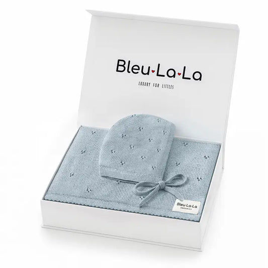 Luxury Organic Cotton Blanket & Hat Gift Set