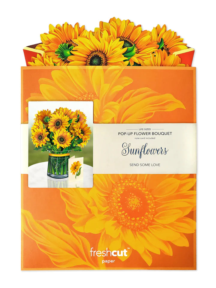 Pop Up Paper Sunflowers Bouquet