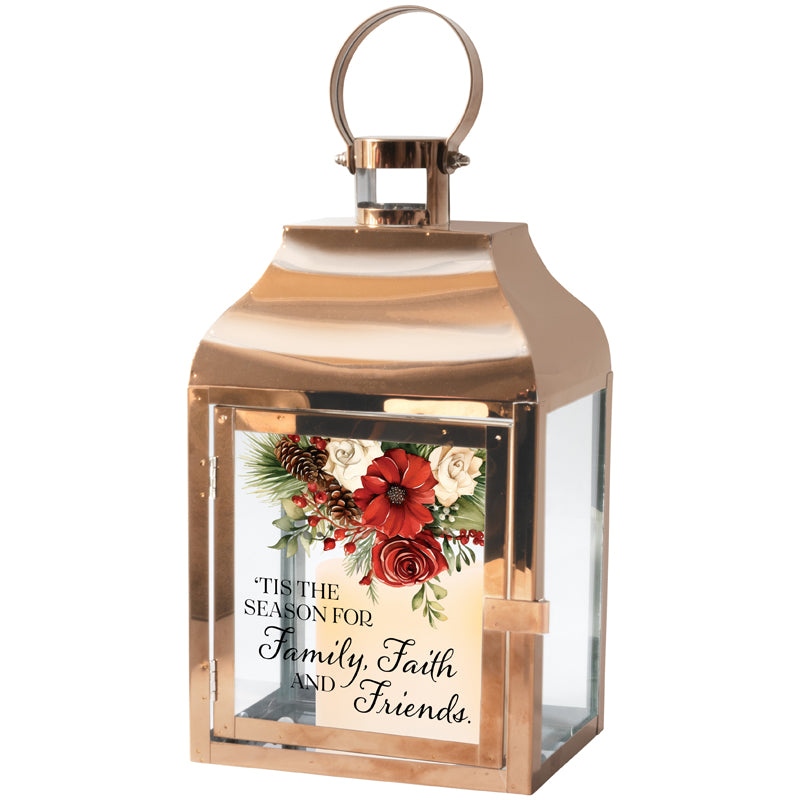 Tis the Season for Family, Faith & Friends Lantern
