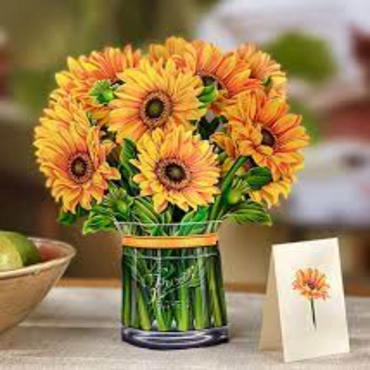 Pop Up Paper Sunflowers Bouquet